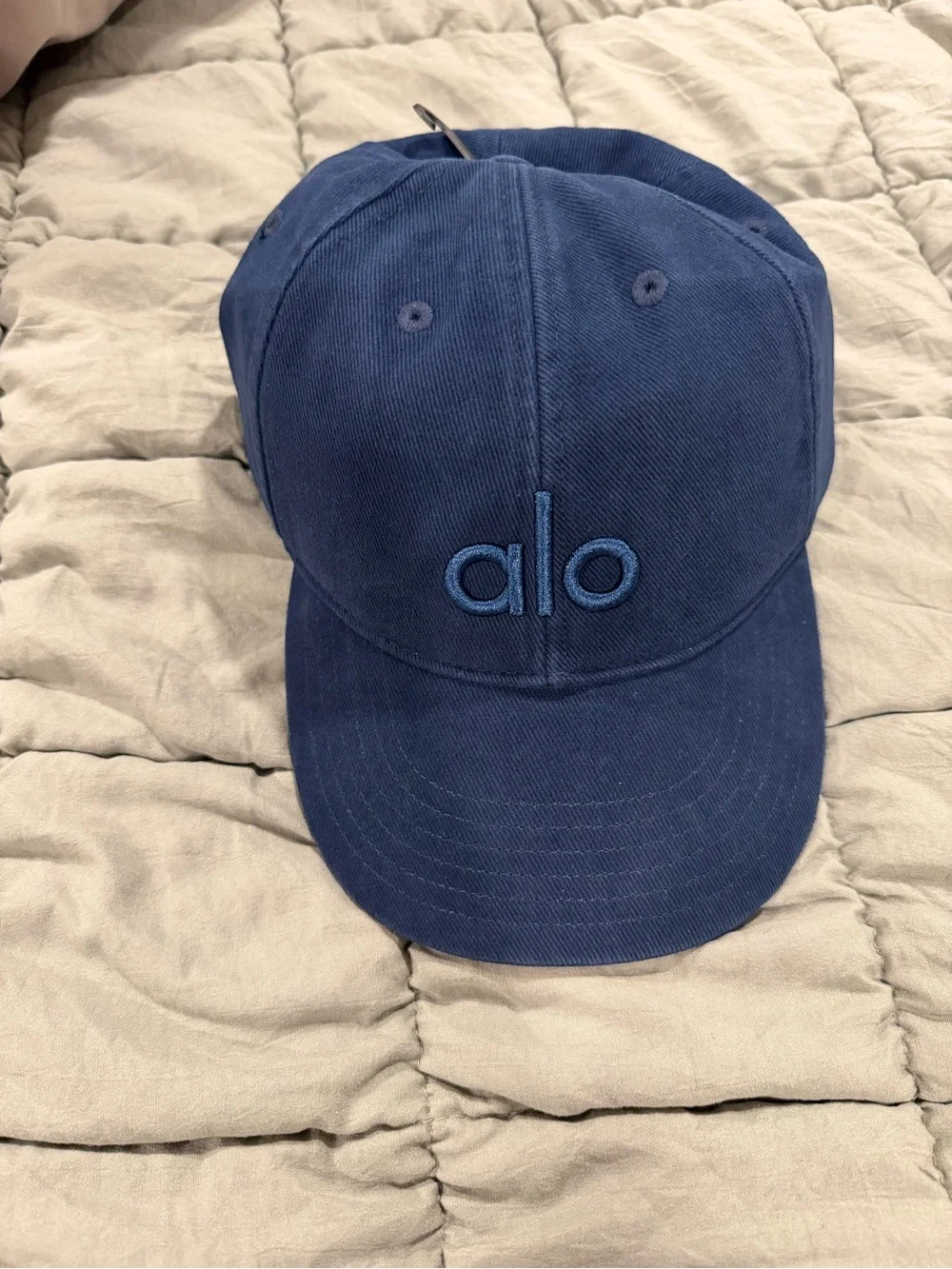 Alo Womens Navy Logo Baseball Cap